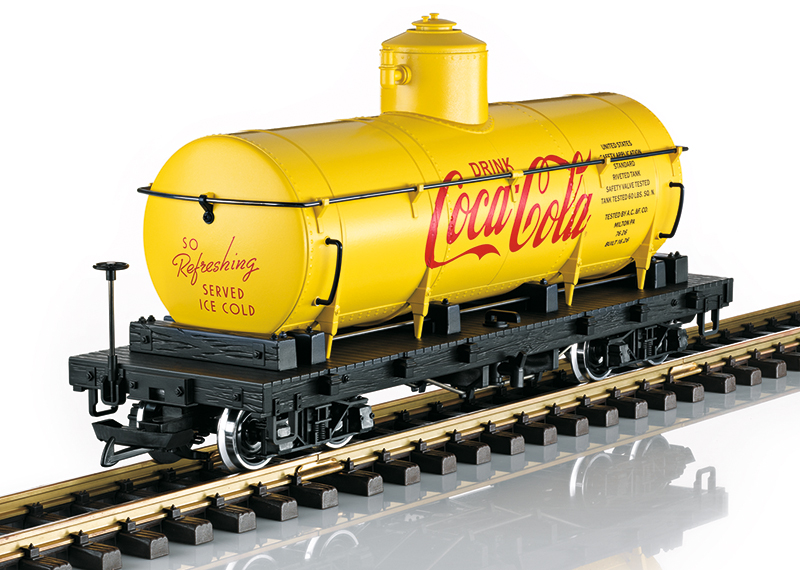 LGB #40810 Coca-Cola® TANKER (yellow) – Upland Trains