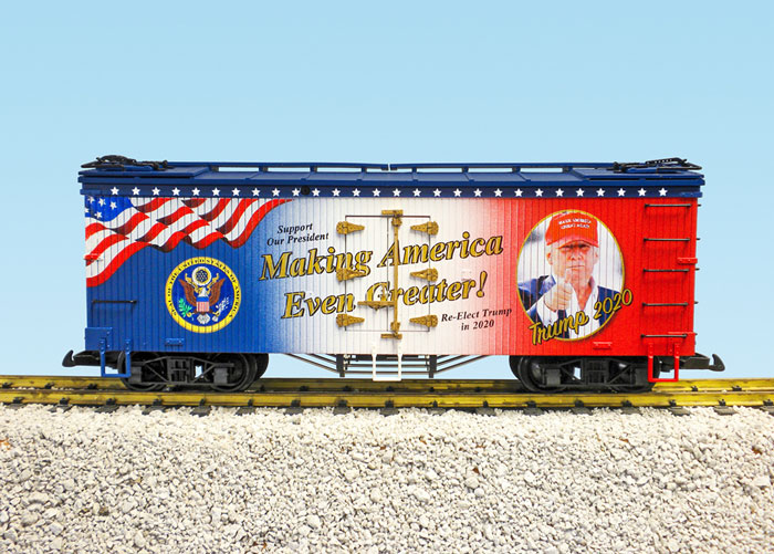 USA TRAINS R16043 "Making America Even Greater" Donald Trump Reefer 