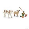SCHLEICH #41422 STABLE CLEANING KIT W/ CALF & LAMB