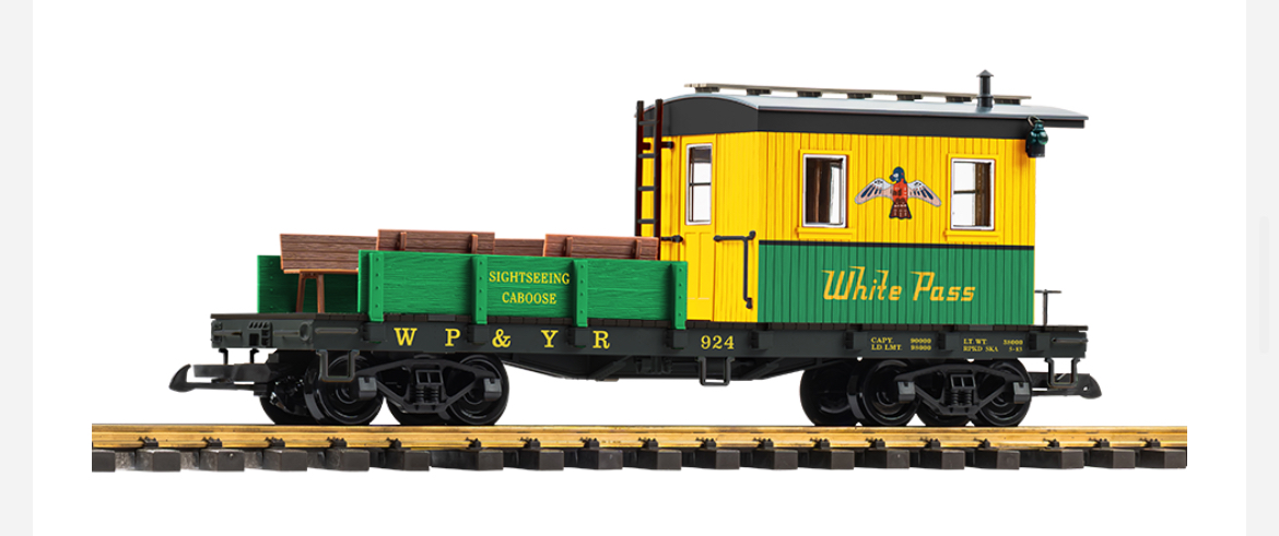 PIKO #38990 WP&YR Sightseeing Caboose